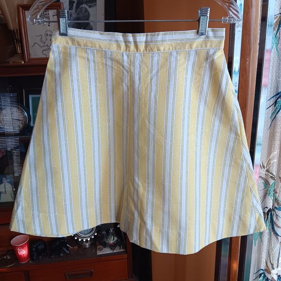 27" Vintage 1970's Womens Skirt YELLOW FLECK handmade Sewn TENNIS SKIRT - Picture 4 of 6
